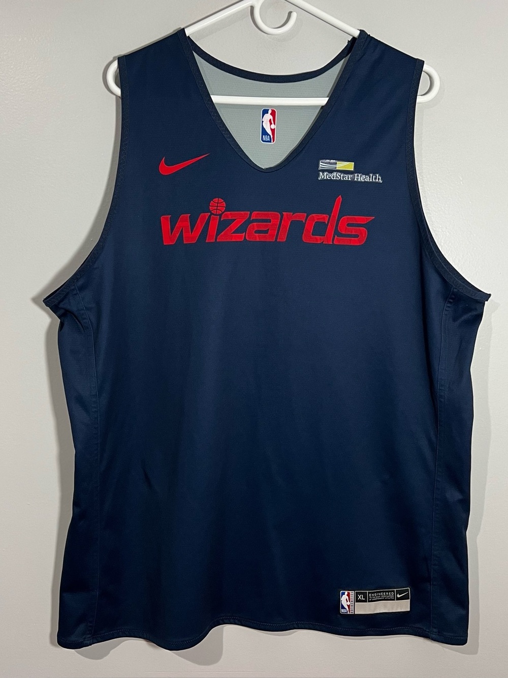 Nike Washington Wizards Blue Gray Reversible Practice Basketball Jersey Mens XL
